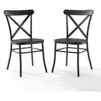 Camille 2Pc Dining Chair Matte Black