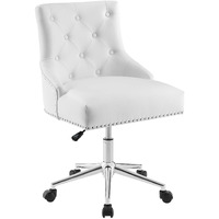 Regent Tufted Button Swivel Faux Leather Office Chair