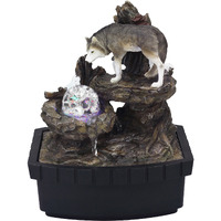 10.25-Inch Wolf Table Fountain
