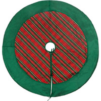 Vickerman 52" Red/Green Plaid Treeskirt Green Trim - QTX190852