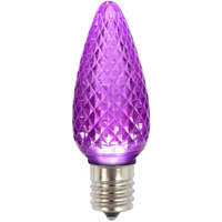 Vickerman C9 Faceted LED Purple Bulb .45W 25/Box - XLEDC96-25