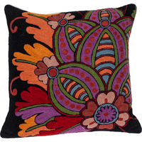 Parkland Collection Siacca Accent Black Pillow Cover With Poly Insert