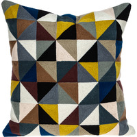 Parkland Collection Eskora Contemporary Multicolor Pillow Cover With Poly Insert