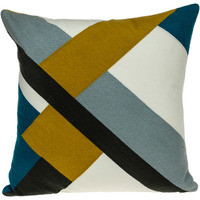 Parkland Collection Lumen Contemporary Multicolor Pillow Cover With Poly Insert