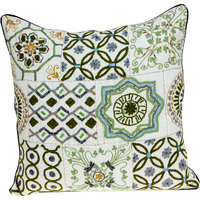 Parkland Collection Ren Transitional Beige Pillow Cover With Poly Insert