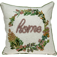 Parkland Collection Manor Accent Beige Pillow Cover With Poly Insert