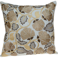 Parkland Collection Cassidy Accent White Pillow Cover With Poly Insert