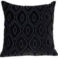 Parkland Collection Crimson Contemporary Charcoal Pillow Cover With Poly Insert