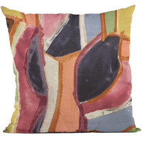 Plutus Multi-Color Modern Art Graphic Print Luxury Throw Pillow Double sided  16" x 16", Graphic Print - Multi-Color