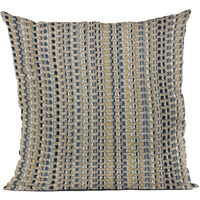 Plutus Blue Weave Stripe Luxury Throw Pillow Double sided  12" x 20", Stripe - Blue