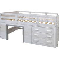TWIN SWEET DREAMS LOW LOFT WHITE/GREY