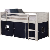 TWIN LOUVER LOW LOFT WHITE W/BLUE TENT