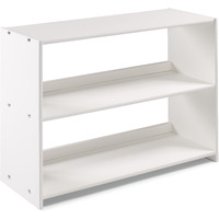 LOUVER LOW LOFT BOOKCASE WHITE