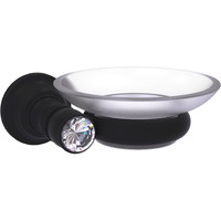 Carolina Crystal Collection Wall Mounted Soap Dish - Matte Black
