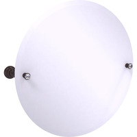 Carolina Crystal Collection Frameless Round Tilt Mirror with Beveled Edge - Antique Bronze