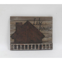 MDF/METAL WALL DECOR-LAKE HOUS