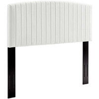 Rebecca Performance Velvet Full / Queen Headboard - White