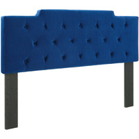 Juliet Tufted Twin Performance Velvet Headboard - Navy
