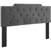 Juliet Tufted Full/Queen Performance Velvet Headboard - Charcoal