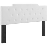 Juliet Tufted Full/Queen Performance Velvet Headboard - White