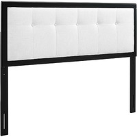 Draper Tufted King Fabric and Wood Headboard - Black White