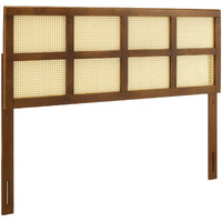 Luana Cane King Headboard - Walnut