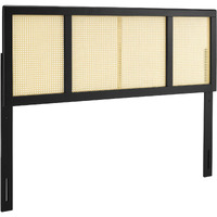 Delmare Cane Full Headboard - Black