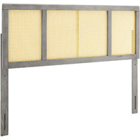 Delmare Cane Full Headboard - Gray
