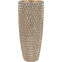 Geometric Textured Vase - Gold