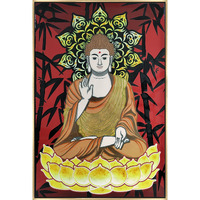 Budda Hand Painted Framed Decorative Painting