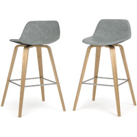Randolph Bentwood Counter Height Stool (Set of 2) in Stone Grey
