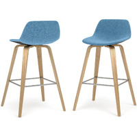 Randolph Bentwood Counter Height Stool (Set of 2) in Medium Blue