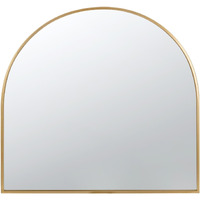 Cod 33 Inch Modern Wall Mirror, Simplistic Arched Gold Metal Frame