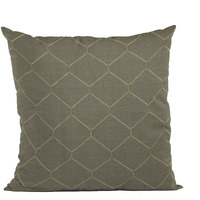 Plutus Bronze Kona Embroydery, Some Shine To This Pattern Luxury Throw Pillow - Double sided  12" x 20"