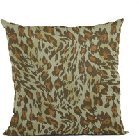 Plutus Safari Cheetah Embroydery Luxury Throw Pillow - Double sided  26" x 26"