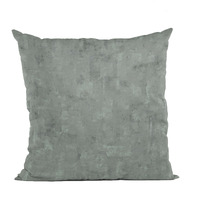 Plutus Gunmetal Hidden Island Velvet With Foil Printing On Top Luxury Throw Pillow - Double sided  20" x 20"