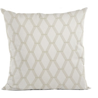 Plutus Pearl Diamond Shiny Fabric With Embroydery Luxury Throw Pillow - Double sided  20" x 20"