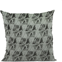 Plutus Noir Stars Velvet With Foil Printing Luxury Throw Pillow - Double sided  26" x 26"