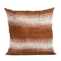 Plutus Orange Brown Furever Animal Faux Fur Luxury Throw Pillow - Double sided  20" x 20"