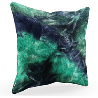 Plutus Green Blue Northern Lights Animal Faux Fur Luxury Throw Pillow - Double sided  12" x 20"