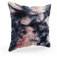 Plutus Pink Navy Fureal Animal Faux Fur Luxury Throw Pillow - Double sided  12" x 20"