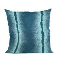 Plutus Teal Fluffy Fields Animal Faux Fur Luxury Throw Pillow - Double sided  22" x 22"