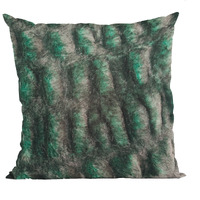 Plutus Emerald Green Plush Pelt Animal Faux Fur Luxury Throw Pillow - Double sided  20" x 36" King
