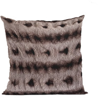 Plutus Brown Fluffy Bunni Animal Faux Fur Luxury Throw Pillow - Double sided  20" x 30" Queen