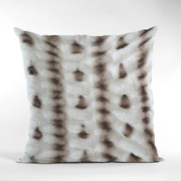 Plutus Creamy Fluffy Bunni Animal Faux Fur Luxury Throw Pillow - Double sided  22" x 22"