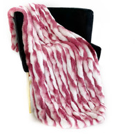 Plutus White Berry Snow Chinchilla Faux Fur Luxury Throw Blanket