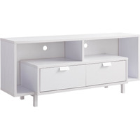 Jett 60 Inch TV Media Entertainment Console, 2 Drawers, 2 Shelves, White