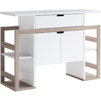 47 Inch Serving Cabinet Buffet Sideboard Console, 4 Shelves, White, Gray