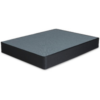Metal Queen Size Bed Foundation, Removable Gray Fabric Cover, Foldable