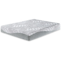 10 Inch Memory Foam Queen Mattress, White and Gray, Stretch Knit Cover